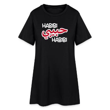 Habibi (dunkel) - Frauen T-Shirt-Kleid - Schwarz - Vorne