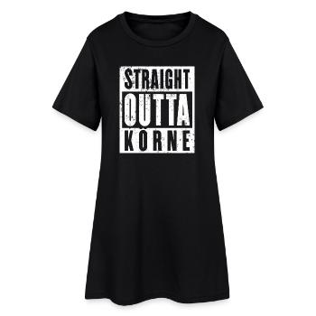 Körne, Ruhrgebiet, Ruhrpott, Dortmund Körne - Frauen T-Shirt-Kleid - Schwarz - Vorne