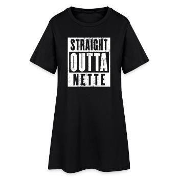 Nette, Ruhrgebiet, Ruhrpott, Dortmund Nette - Frauen T-Shirt-Kleid - Schwarz - Vorne