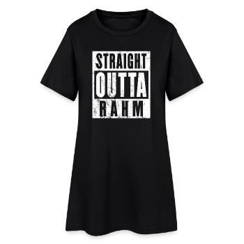 Rahm, Ruhrgebiet, Ruhrpott, Dortmund Rahm - Frauen T-Shirt-Kleid - Schwarz - Vorne