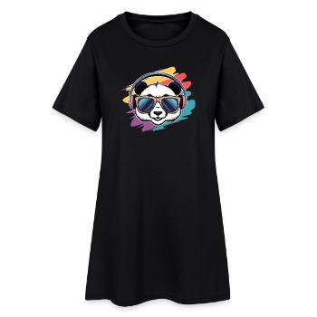 Ambiance Panda Cool - Robe T-shirt Femme - noir - Devant