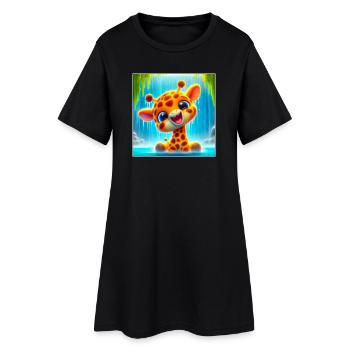 Giraffe - Women’s T-Shirt Dress - black - Front