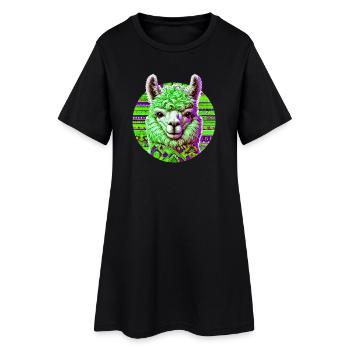 Alpaga - Robe T-shirt Femme - noir - Devant