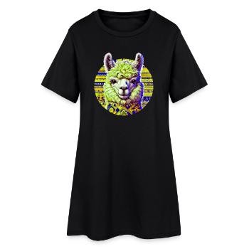 Alpaga - Robe T-shirt Femme - noir - Devant