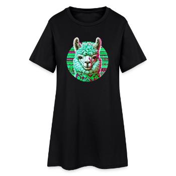 Alpaca - Women’s T-Shirt Dress - black - Front