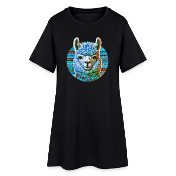 Alpaga - Robe T-shirt Femme - noir - Devant