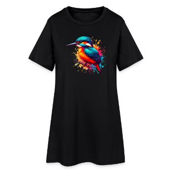 Martin-pêcheur - Robe T-shirt Femme - noir - Devant