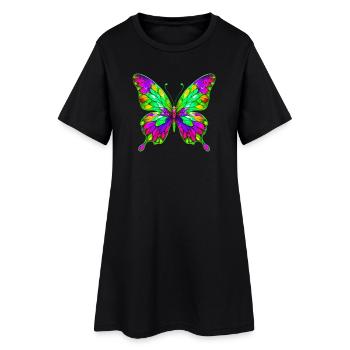 Papillon - Robe T-shirt Femme - noir - Devant