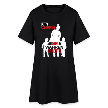 Mutter Sohn Partnerlook Muttertag Mama Söhne - Frauen T-Shirt-Kleid - Schwarz - Vorne