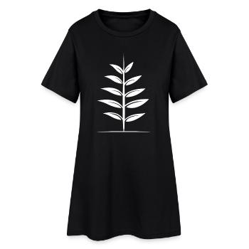 Nature Leaf Simple Extérieur Simple Lignes d’arbres - Robe T-shirt Femme - noir - Devant