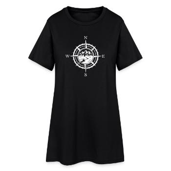 Montagnes - L’aventure vous attend - Robe T-shirt Femme - noir - Devant