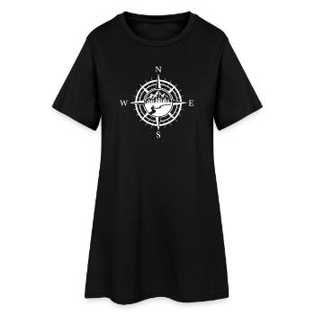Montagnes - L’aventure vous attend - Robe T-shirt Femme - noir - Devant