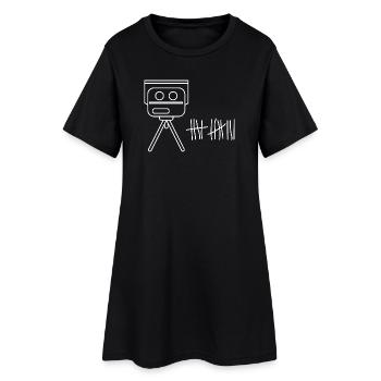 Radarfalle Blitzer - Frauen T-Shirt-Kleid - Schwarz - Vorne