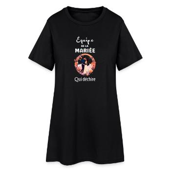 Équipe Mariée Qui Déchire - Robe T-shirt Femme - noir - Devant