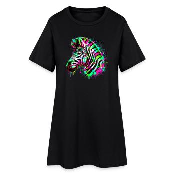 Zebra - Women’s T-Shirt Dress - black - Front