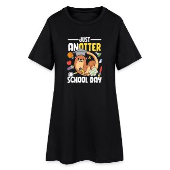 Just anotter school day - Frauen T-Shirt-Kleid - Schwarz - Vorne