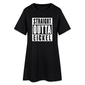 Eickel, Ruhrgebiet, Ruhrpott, Wanne-Eickel - Frauen T-Shirt-Kleid - Schwarz - Vorne