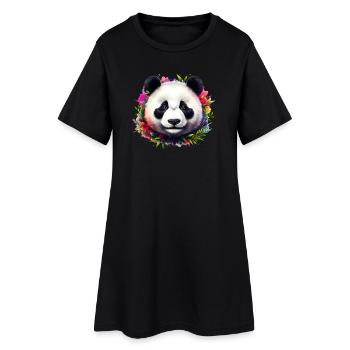 Panda - Robe T-shirt Femme - noir - Devant