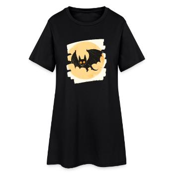 Chauve-souris rétro - Robe T-shirt Femme - noir - Devant