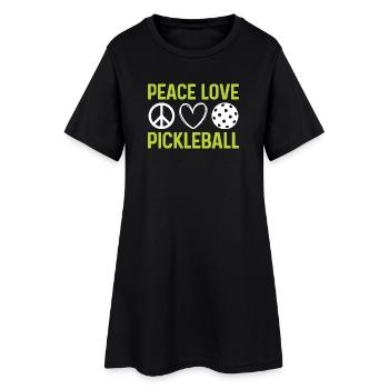 Peace Love Pickleball - Robe T-shirt Femme - noir - Devant