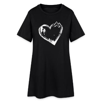 Mountain Heart Climber - Women’s T-Shirt Dress - black - Front