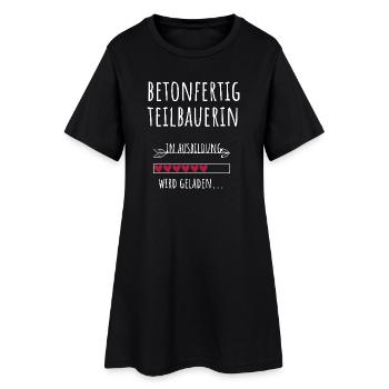 Betonfertigteilbauerin Ausbildung Beruf Geschenk - Frauen T-Shirt-Kleid - Schwarz - Vorne