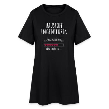Baustoffingenieurin Ausbildung Beruf Geschenk - Frauen T-Shirt-Kleid - Schwarz - Vorne