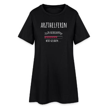 Arzthelferin Ausbildung Beruf Geschenk - Frauen T-Shirt-Kleid - Schwarz - Vorne