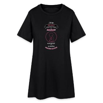 Secret Maman Grande Sœur - Robe T-shirt Femme - noir - Devant