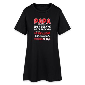 Papa: le meilleur cadeau déjà - Robe T-shirt Femme - noir - Devant