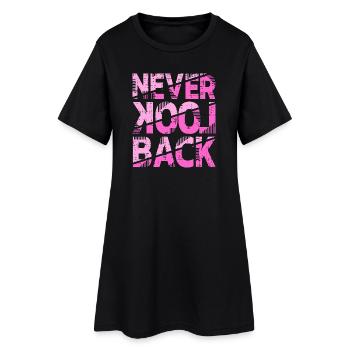 Never Look Back Motivational Design - Women’s T-Shirt Dress - black - Front