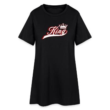 Couronne de couple Roi Reine - Robe T-shirt Femme - noir - Devant