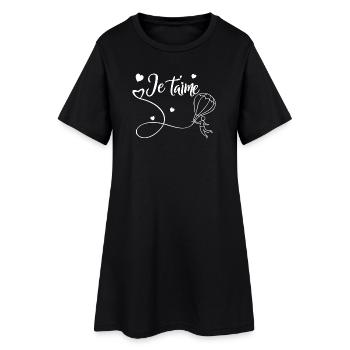 Je t'aime - Robe T-shirt Femme - noir - Devant