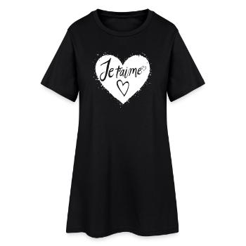 Je t'aime - Robe T-shirt Femme - noir - Devant