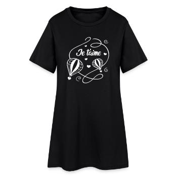 Je t'aime - Robe T-shirt Femme - noir - Devant