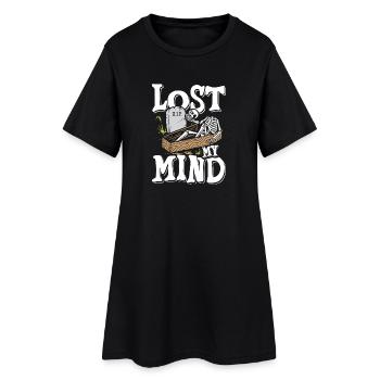 Lost my mind - Frauen T-Shirt-Kleid - Schwarz - Vorne