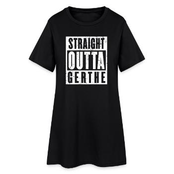 Gerthe, Ruhrgebiet, Ruhrpott, Bochum-Gerthe - Frauen T-Shirt-Kleid - Schwarz - Vorne