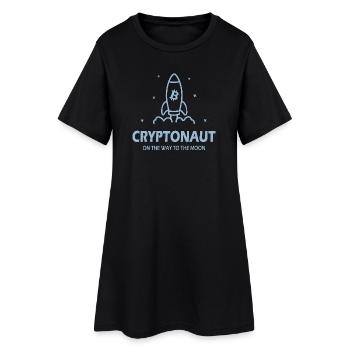 Cryptonaute Bitcoin - Robe T-shirt Femme - noir - Devant