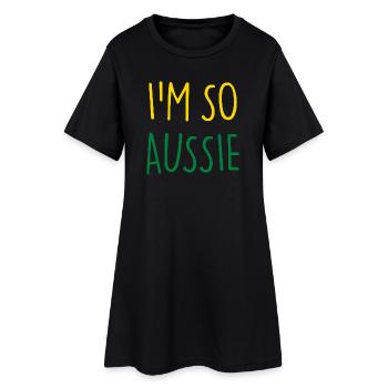 JE SUIS TELLEMENT AUSTRALIEN Australie - Robe T-shirt Femme - noir - Devant