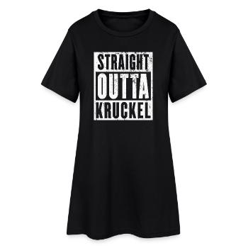 Kruckel, Ruhrgebiet, Ruhrpott, Dortmund-Kruckel - Frauen T-Shirt-Kleid - Schwarz - Vorne