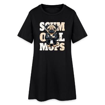 Carlin boudeur - Robe T-shirt Femme - noir - Devant