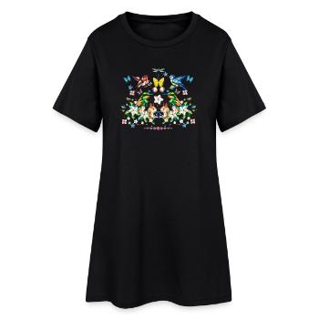 La magie du printemps comme motif printanier coloré - Robe T-shirt Femme - noir - Devant