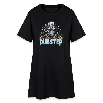 dubstep cyborg - Robe T-shirt Femme - noir - Devant