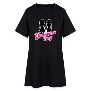 Galentine’s Day 2026 girls - Robe T-shirt Femme - noir - Devant