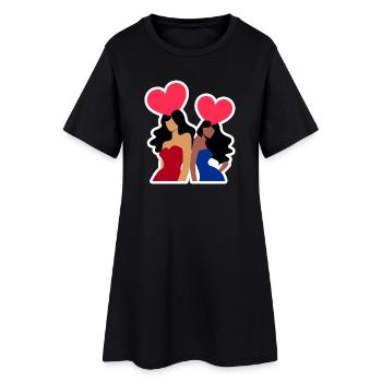 Galentine’s Day 2026 girls - Robe T-shirt Femme - noir - Devant
