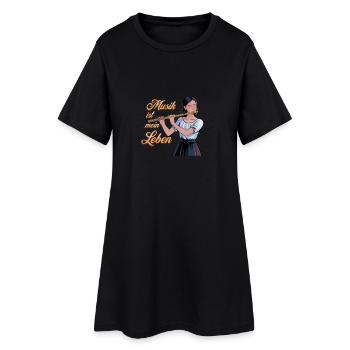 Querflöte Musik Ist Mein Leben Kunstwerk - Frauen T-Shirt-Kleid - Schwarz - Vorne