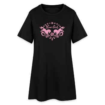 Fille de cheval - Robe T-shirt Femme - noir - Devant