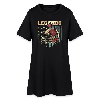 American Football Legends – Vintage Gold Design - Women’s T-Shirt Dress - black - Front