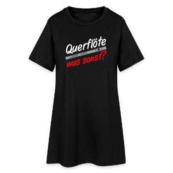 Fanfahrenzug, Spielmannszug,Musikzug,Querflöte (25 - Frauen T-Shirt-Kleid - Schwarz - Vorne