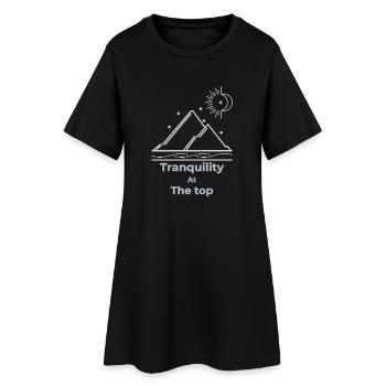 Tranquility at the top slow living - Women’s T-Shirt Dress - black - Front
